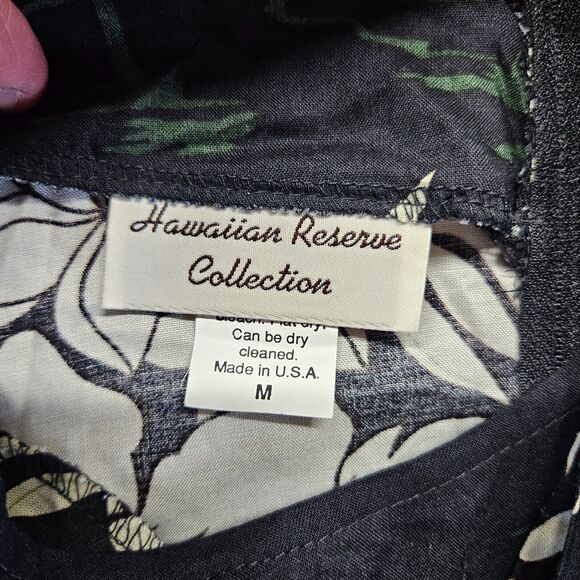 Hawaiian Reserve‎ Collection Dress Womens Medium Black Floral Short Sleeve - Picture 8 of 11